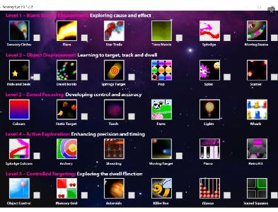 TOBII Sensory Eye FX 2 software oogbediening