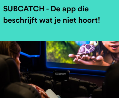SOUNDFOCUS Subcatch app met ondertiteling Nederlandstalige films / programma's