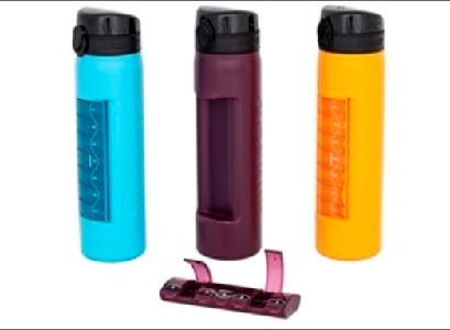 ANMED ANABOX 2GO - drinkfles met geïntegreerd pillendoosje 1 week