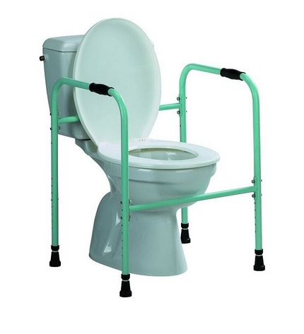 Toiletkader met regelbaar PVC handgrepen 668.002