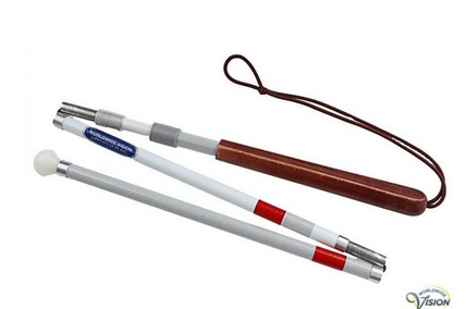 Kindertaststok Svarovsky aluminium opvouwbaar drie delen  (2 afmetingen) 060303 / 060304
