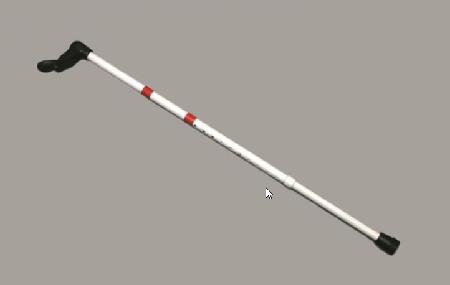 Steunstok aluminium TPR voorgevormde antislip handgreep
