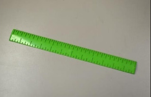 Meetlat Tactiele lat van 30 cm met metrische- en engelse eenheden 020002421