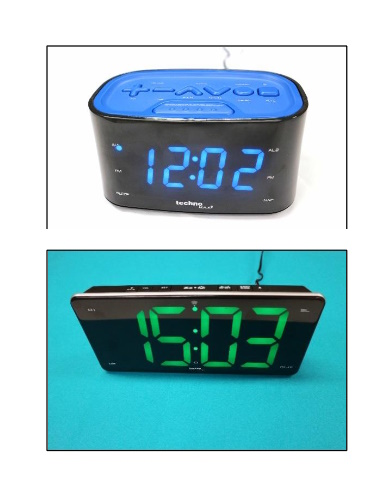 Wekkerradio zwarte achtergrond