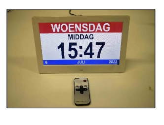 Digitale klok, hoog contrast met afstandsbediening 020002170