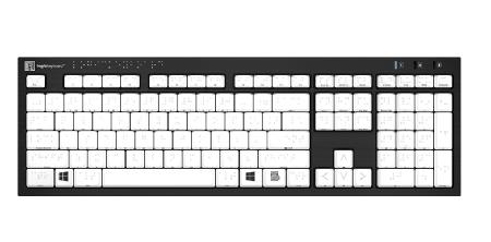 LOGICKEYBOARD Pc-toetsenbord met braille