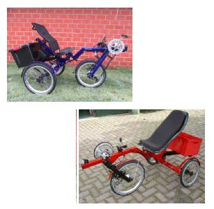 foto van hulpmiddel USVA Kantelbike, een fiets die je met je benen bedient
