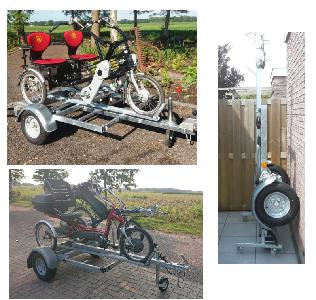 PAS PESSE Aanhangwagen voor driewielfiets / zitdriewielfiets / duofiets