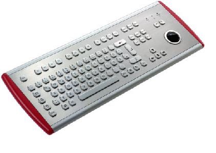 RVS toetsenbord met trackball - robuust toetsenbord