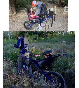 HUCKLEBERRY HIKING Tandem Hiker Huckleberry's Accessibility Cart