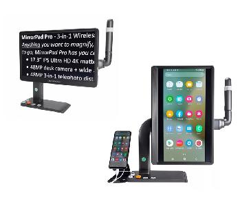 SIGHTCARE MirrorPad Plus / Pro   Beeldschermloep met Smartphonebediening