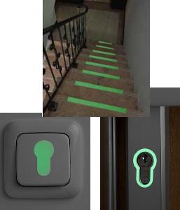 Zelfklevende, reflecterende band / merkteken schakelaar