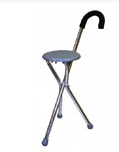 HMS-VILGO Opvouwbare driepikkel wandelstok met zit 060.481